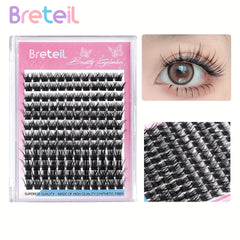 Little Devil Style Cluster Lashes Synthetic Fiber 12 Rows for Fuller Lashes
