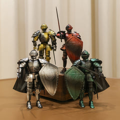 Movable Medieval Knight Figure w/ Weapon Accessories Shield & Helmet 4 Colors
