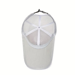 Men's Baseball Cap Long Brim Sun Hat Mesh Breathable Fishing Cap