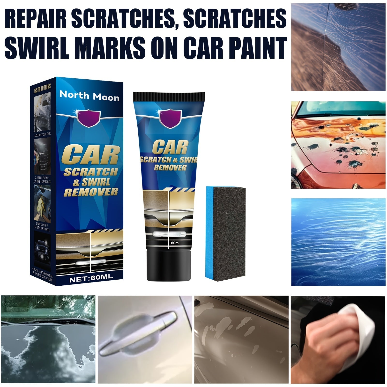 North Moon Car Scratch Repair Paste Paint Scratch Maintenance Repair Paint