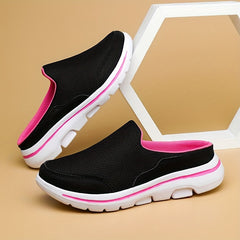 Women's Comfortable Closed Toe Mesh Slip-On Mules Sneakers