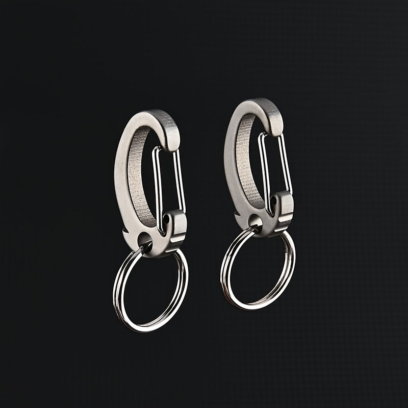 Mini Titanium Alloy Keychain Waist Hanging Hook Buckle Outdoor Camping Hiking