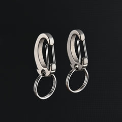 Mini Titanium Alloy Keychain Waist Hanging Hook Buckle Outdoor Camping Hiking