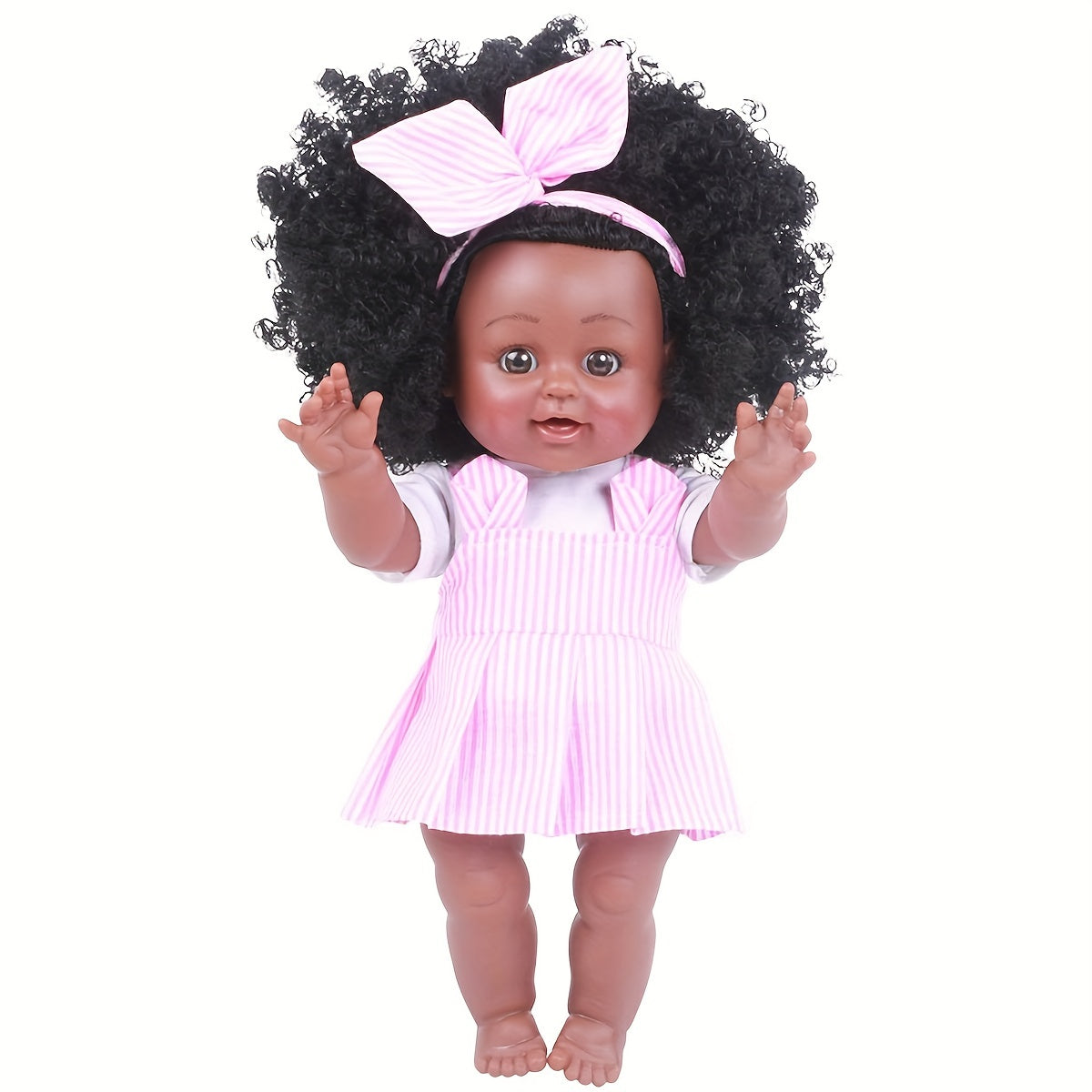 30 48 Cm Reborn Baby Dolls Silicone Lifelike African American Full Body Doll