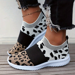 Leopard Print Slip On Low Top Sneakers