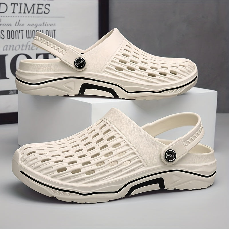 Men's Lightweight Comfy Clogs Hollow Out Non Slip Garden Shoes
