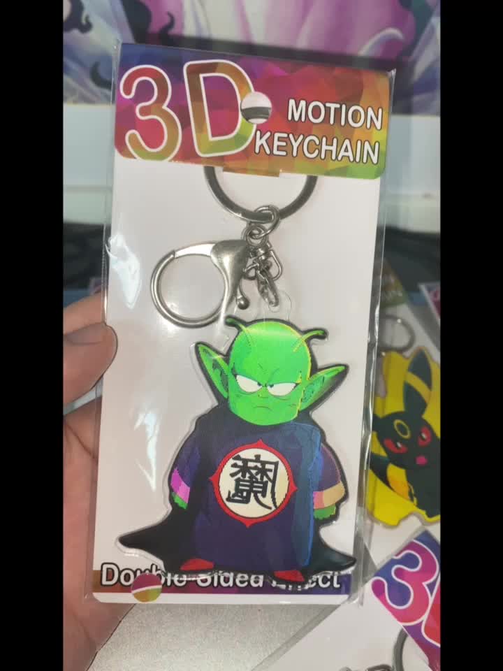 Cartoon Face Changing Keychain Acrylic Bag Pendant for Men