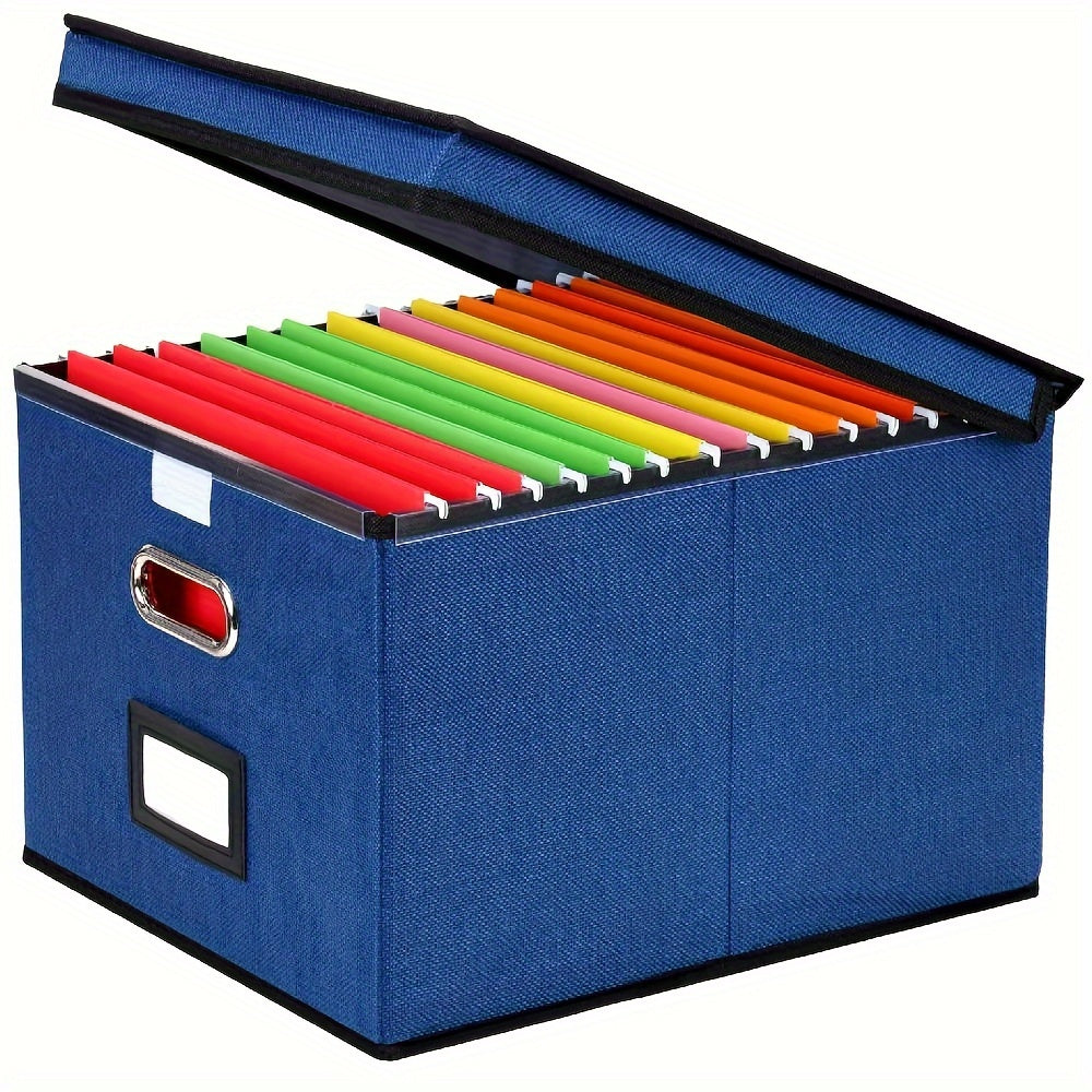 File Organizer Box With Lid Hanging File Folders Letter Size