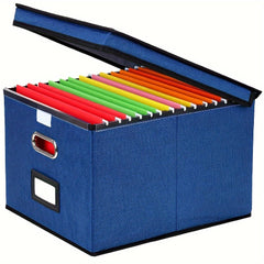 File Organizer Box With Lid Hanging File Folders Letter Size