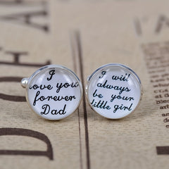 Father Wedding Cufflinks I Love You Forever Dad Always Be Your Little Girl