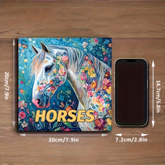 Adult Horse Themed Coloring Book 20 Pages - Ideal for Relaxation and Fun Crafts