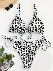 Women's Tie Dye Halter Neck Bikini Set Sexy Swimsuit