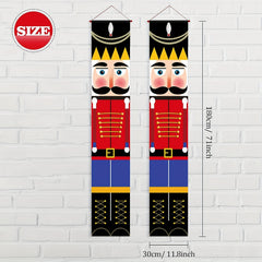 Nutcracker Christmas Decor Soldier Model Banner Outdoor Hanging Sign