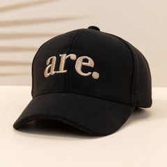 Women Baseball Cap Hat Embroidery Solid Baseball Hat Autumn Winter Thermal