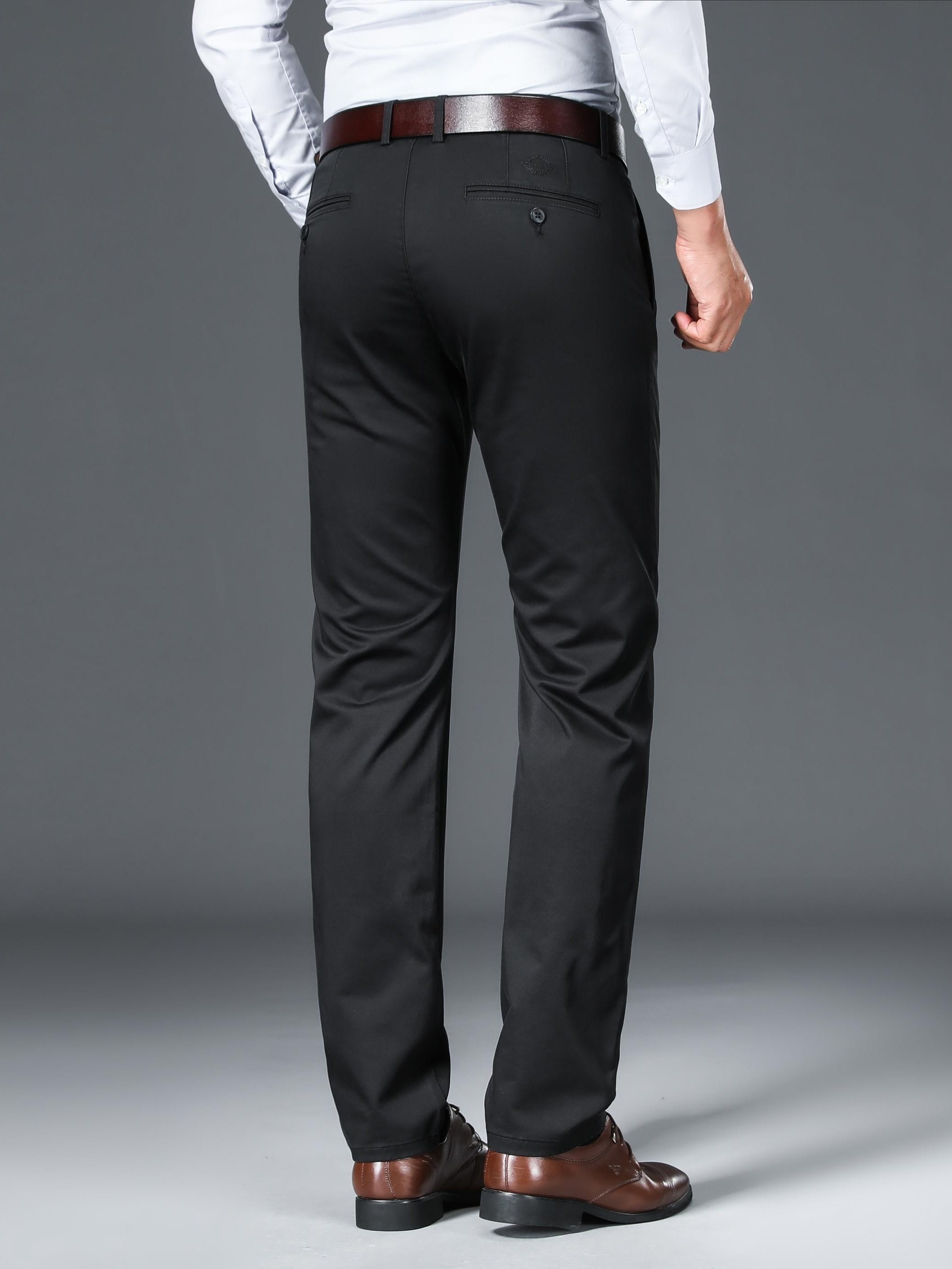 Men's Classic Formal Stretch Dress Pants for Spring Summer Business