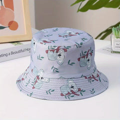 Koala Print Reversible Bucket Hat Cartoon Lightweight Basin Hat