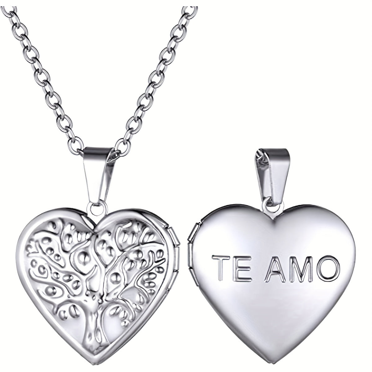 Heart Locket Necklace Tree Of Life Memorial