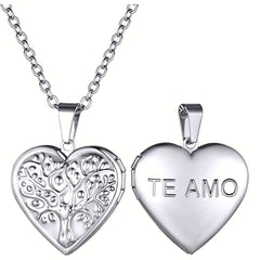 Heart Locket Necklace Tree Of Life Memorial