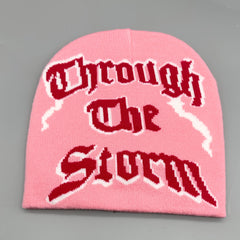 Y2K Letter Jacquard Unisex Beanie Hip Hop Candy Knitted Hat