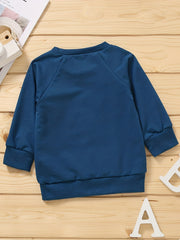 Baby Girls Casual Sweatshirt Long Sleeve Letter Print Knit Shirt