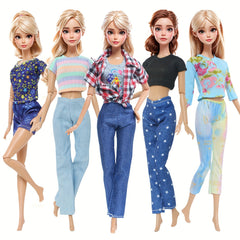 5 Sets Fashionable Sportswear Outfits for 11.5-Inch Dolls