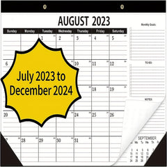 Large Desk Wall Calendar July-Dec 18 Months 18x30