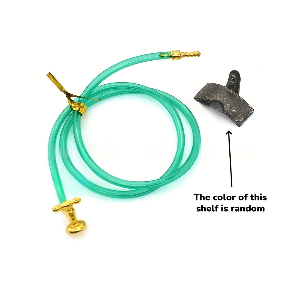 1:12 Scale Garden Hose w/ Golden Fittings for Dollhouse Diorama & Outdoor Decor