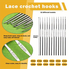 100pcs Crochet Set With Storage Box Ergonomic Knit DIY Hand Woven Craft Art Tool