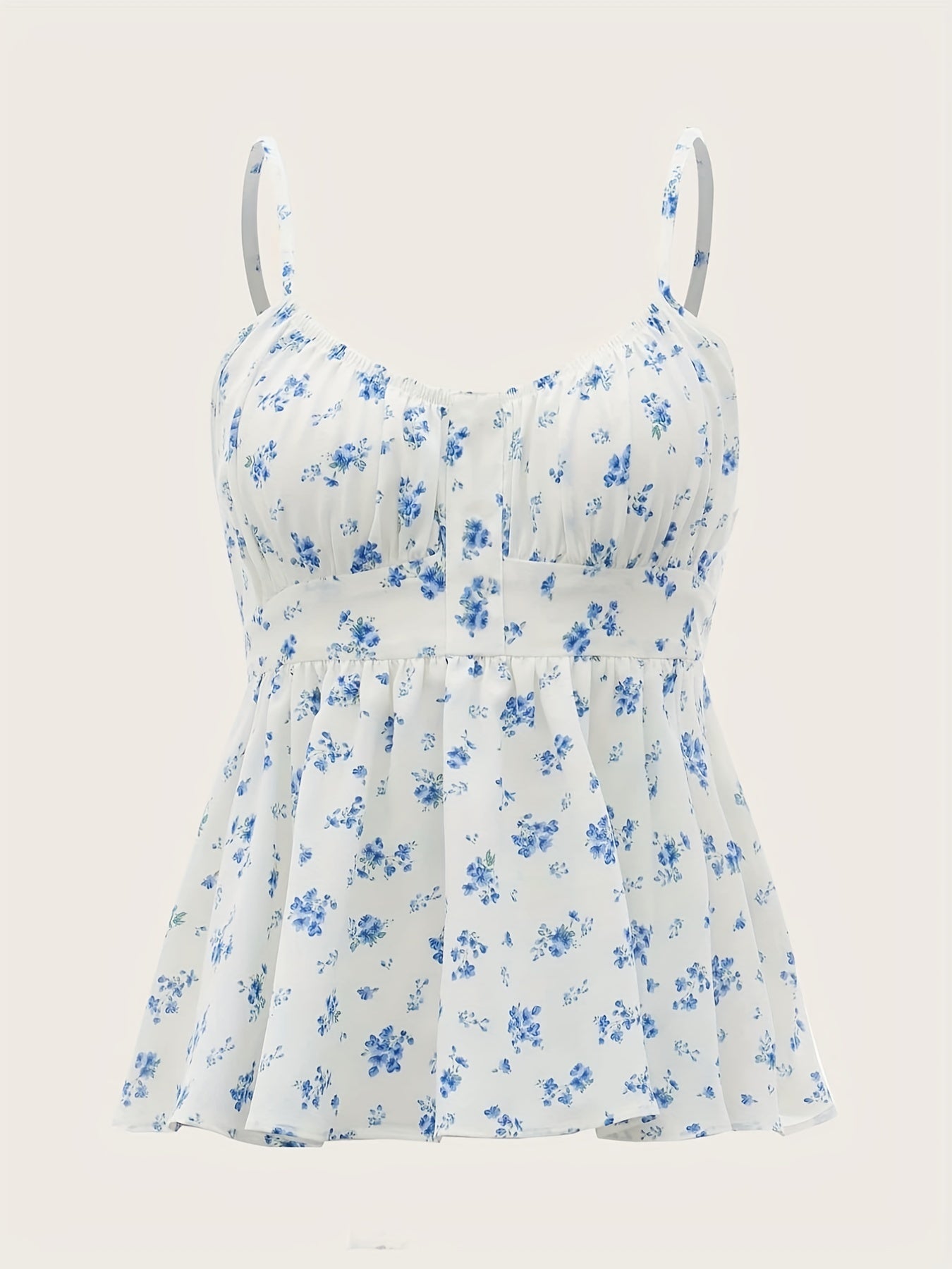 Floral Print Spaghetti Strap Cami Top for Summer