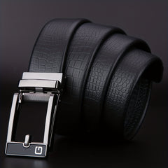 Men's Automatic Buckle Leather Belt Casual Pants Belt