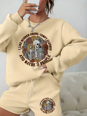Halloween Sweatshirt & Shorts 2 Pc Set