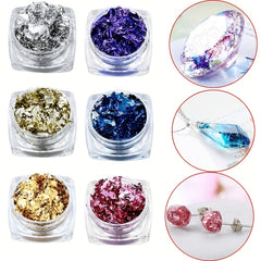 Golden Fillers for Silicone Casting Molds DIY Craft Jewelry Making Resin Filler