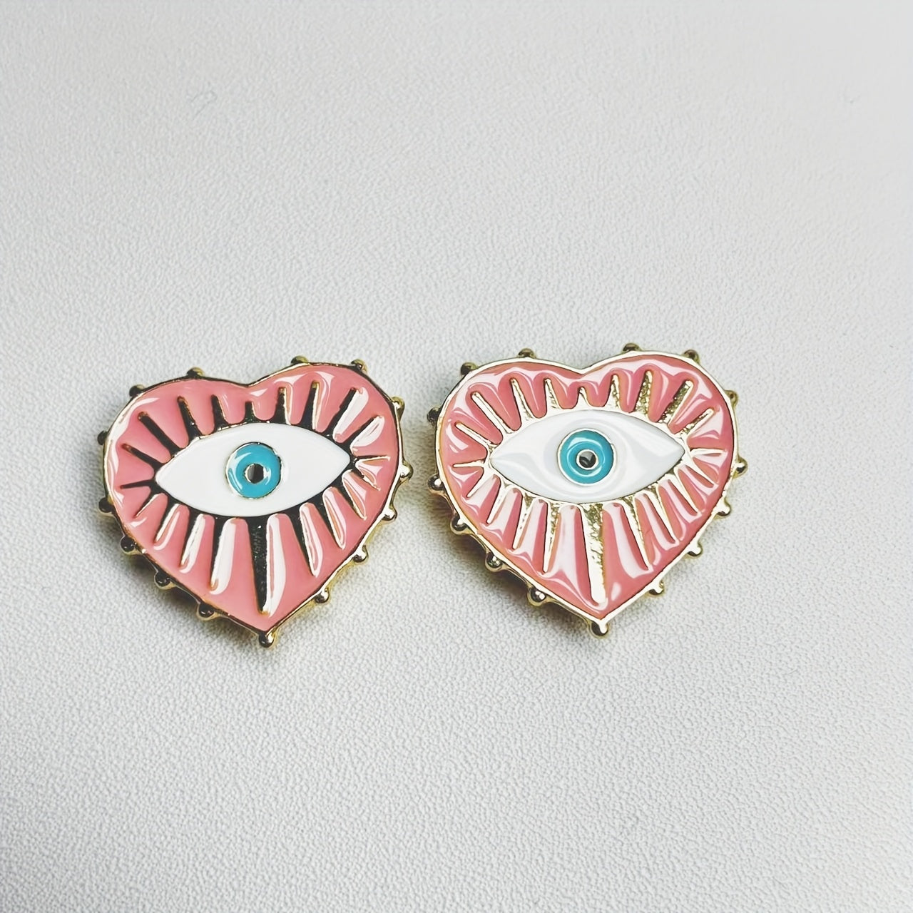 2pcs Love Eyes Shirt Button Cover - No Sewing - Multicolor