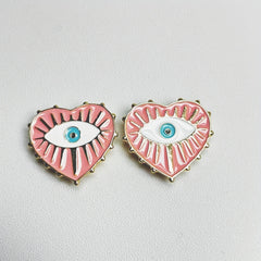2pcs Love Eyes Shirt Button Cover - No Sewing - Multicolor