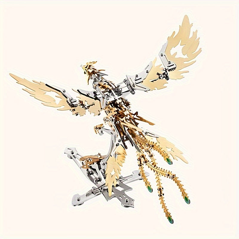 Bathing Fire Phoenix 3D Metal Assembly Model Puzzle