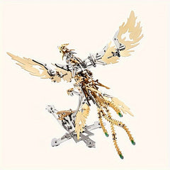 Bathing Fire Phoenix 3D Metal Assembly Model Puzzle