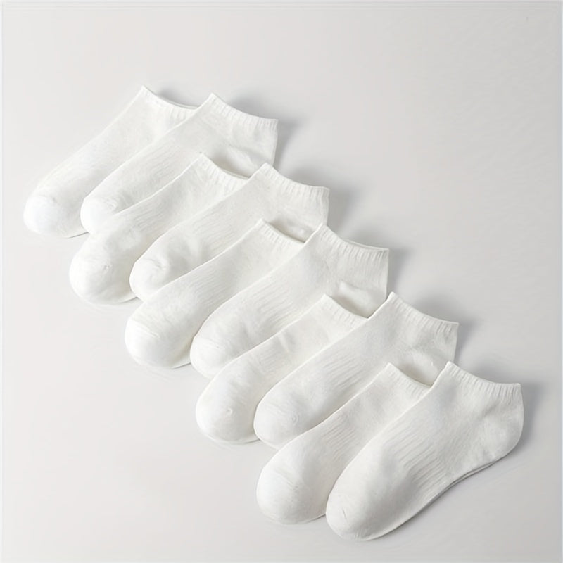 10 Pairs Comfy Solid Ankle Socks Women's Stockings & Hosiery