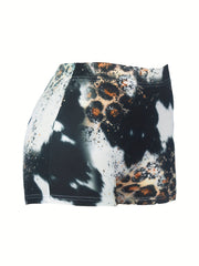 Western Style Shorts Women's Plus Anchor Art Letter Print