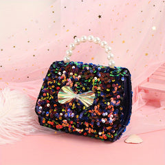 Cartoon Sequin Bow Crossbody Bag Shoulder Bag