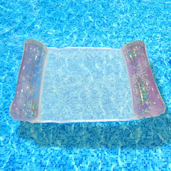 Glitter Gradient Inflatable Hammock for Pool & Lake with Sparkling Stars
