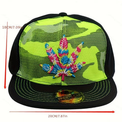 Sunshade Maple Leaf Embroidery Print Baseball Cap Adjustable Outdoor Sport