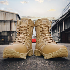 Men's Tactical High Top Lace Up Boots - Outdoor Walking Shoes
