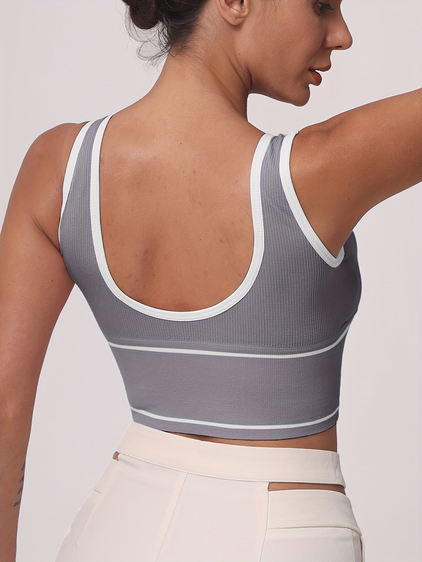 5 Pack Plus Size Sports Bra Women's Plus High Stretch Push Up Bra