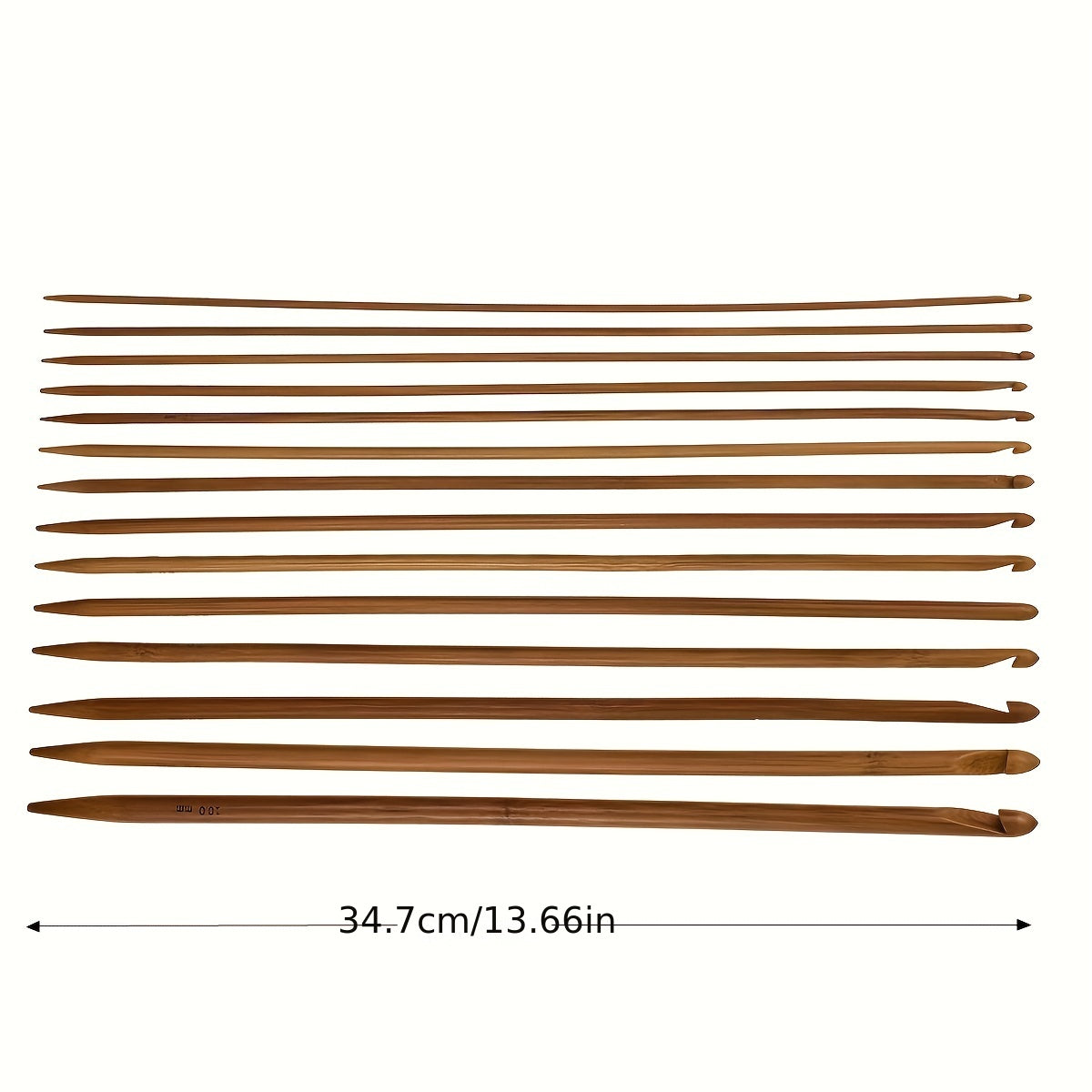 14pcs Carbonized Sweater Needles Wooden Crochet Set for Sewing & Weaving