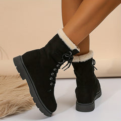 Women's Winter Snow Boots Lace Up High Top Hiking Boots