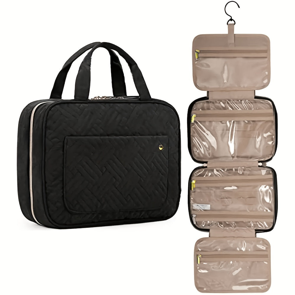 Travel Toiletry Bag with Hanging Hook Water Resistant Makeup Cosmetic Organizer