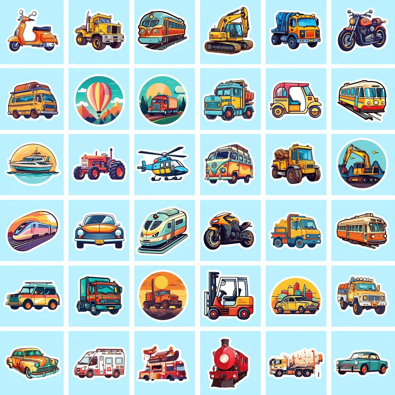 100pcs Excavator Building Blocks Creative Stickers