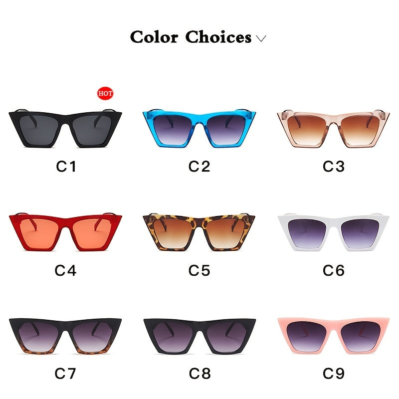 Vintage Oversized Cat Eye Y2K Gradient Sunglasses Women