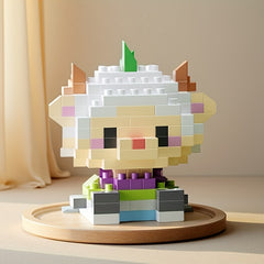 Goat Animal Cartoon Building Block Home Decor Educational Toy