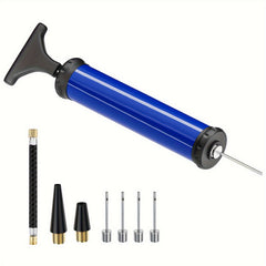Portable Ball Pump with Needle & Nozzle Inflator for Football Basketball